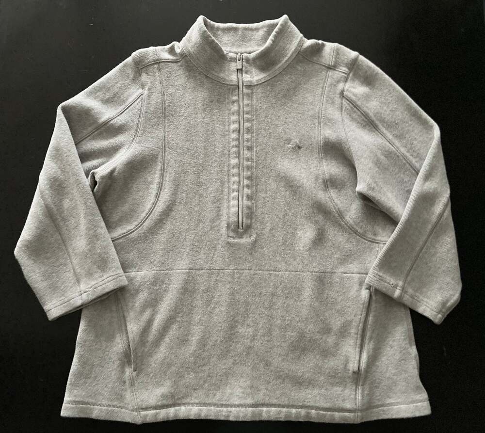 TOMMY BAHAMA Gray 1/2 Zip Mock Neck Sweater Womens sz XL